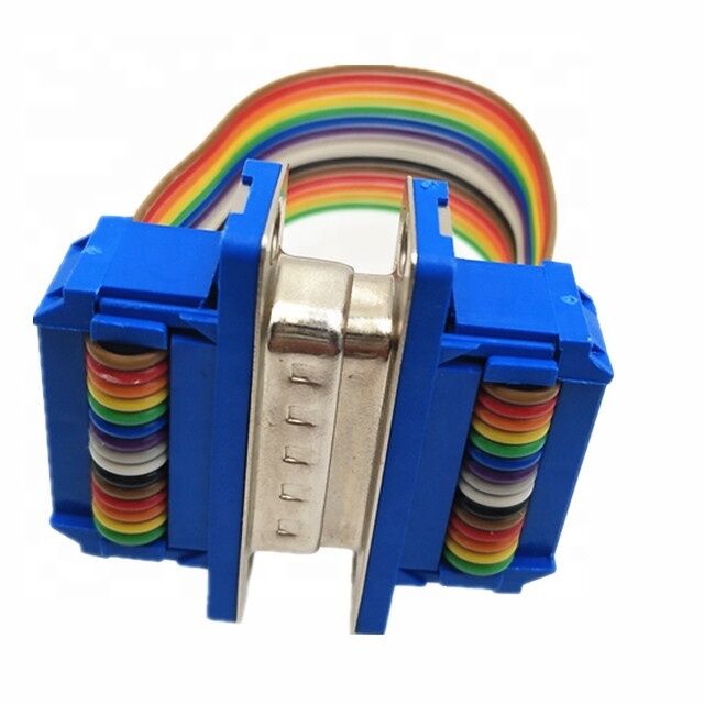 OEM ODM RS232 15Pin D-Sub pokryty złotem łącznik płaski kabel wstążkowy z dostosowalną długością