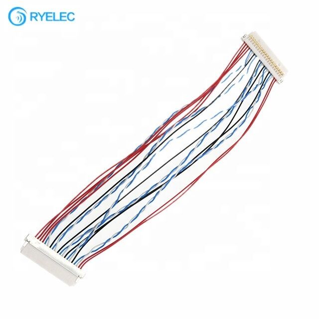 Wytwarzanie na zamówienie Hirose 20pin Df19-20s-1c do Df19-20s-1c Shell Wiring Harness DF19 Series 1 Spacing Lvds Conversion Cable
