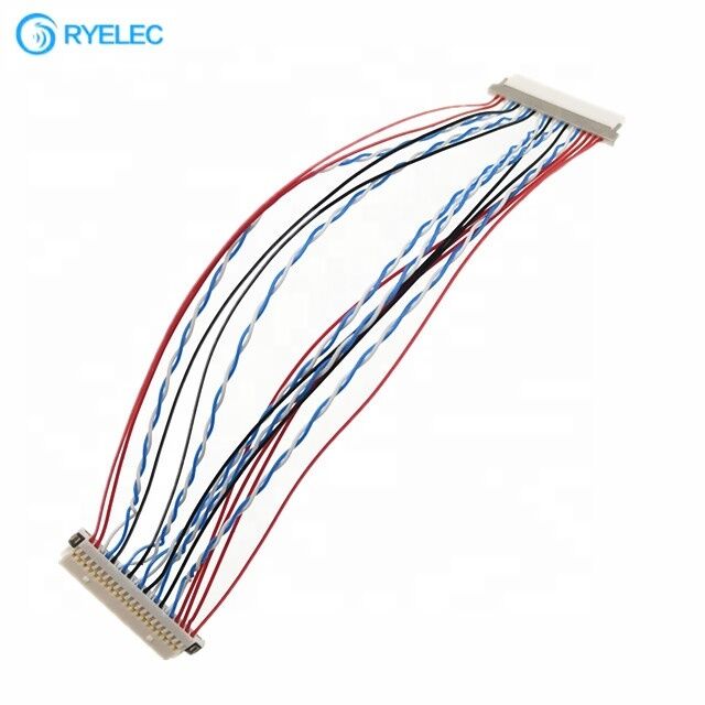 Wytwarzanie na zamówienie Hirose 20pin Df19-20s-1c do Df19-20s-1c Shell Wiring Harness DF19 Series 1 Spacing Lvds Conversion Cable