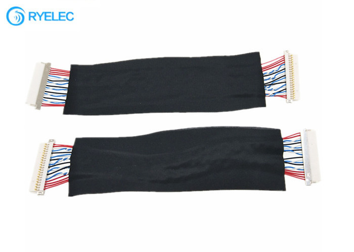 20-pinowy 1,0 mm  DF19-20S-1C Oba końce osłony Płaski zestaw kabli Lvds do podnośnika hydraulicznego