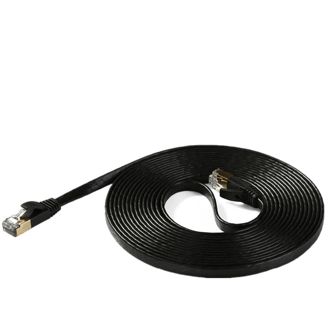 Pozłacany 50ft 8P8C Rj45 ekranowany kabel Ethernet Cat 7 do przełącznika routera