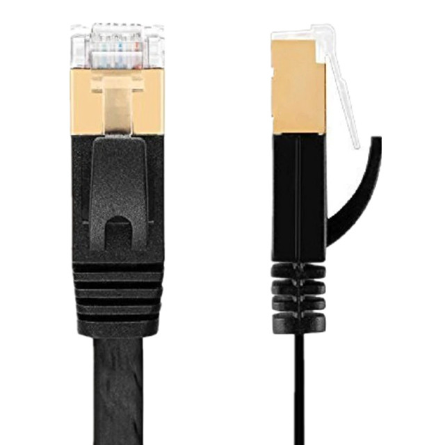 Pozłacany 50ft 8P8C Rj45 ekranowany kabel Ethernet Cat 7 do przełącznika routera