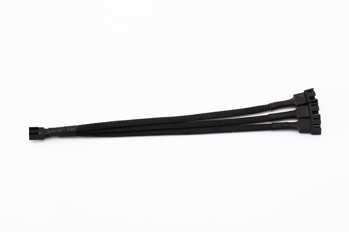1 do 3 Way Splitter Sleeved 4 Pin Pwm Connector Komputer Wiersz przedłużeniowy kabla 4p One Point Three