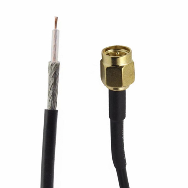 Kabel koncentryczny 50ohm RG58 Wysokiej klasy złącze męskie SMA na złącze żeńskie SMA Nikiel