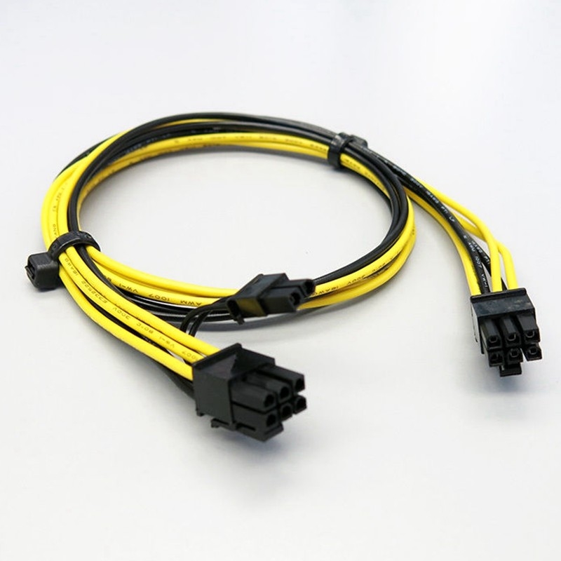 16AWG 6PIN MĘSKI NA 8PIN MĘSKI kabel zasilający Pci E do karty graficznej