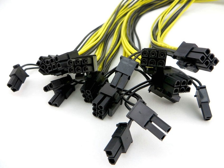 16AWG 6PIN MĘSKI NA 8PIN MĘSKI kabel zasilający Pci E do karty graficznej