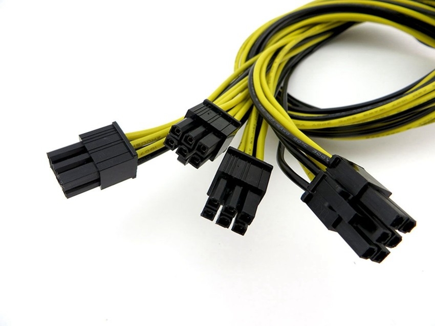 16AWG 6PIN MĘSKI NA 8PIN MĘSKI kabel zasilający Pci E do karty graficznej